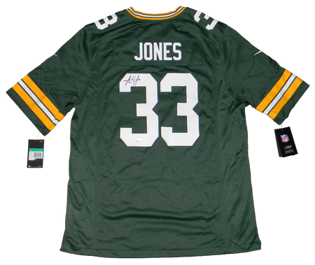 Aaron Jones Autographed Green Bay Packers #33 Throwback Jersey