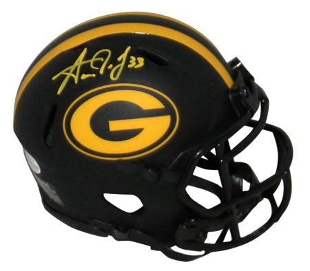 Aaron Jones Autographed Green Bay Packers Speed Chrome Mini Helmet