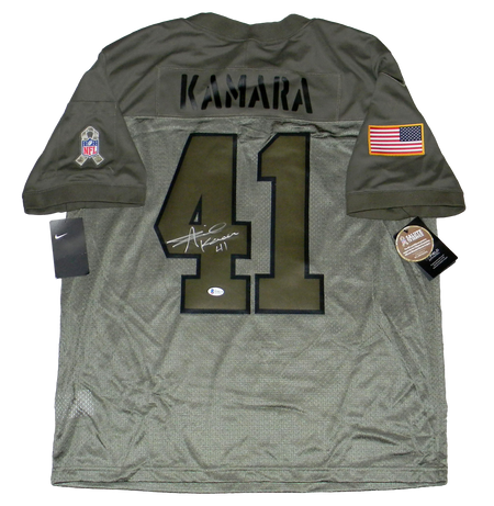 Alvin Kamara Autographed New Orleans Saints Full-Size Lunar Replica Helmet w/ 6 TDs