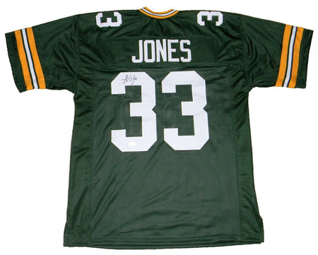 Aaron Jones Autographed Green Bay Packers Logo Football