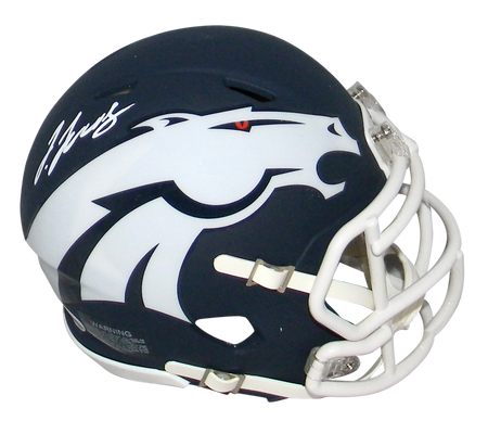 Jerry Jeudy Autographed Denver Broncos Eclipse Speed Mini Helmet