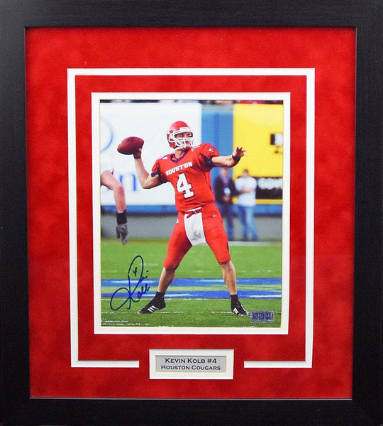 Kevin Kolb Autographed Houston Cougars 8x10 Framed Photograph