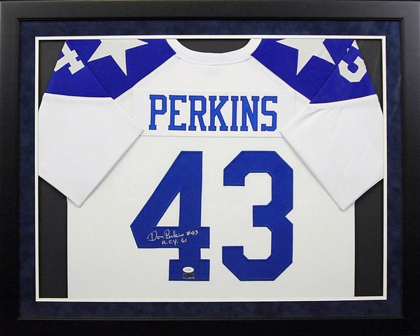 Don Perkins Autographed Dallas Cowboys #43 Framed Jersey – Signature Sports  Marketing
