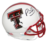 Patrick Mahomes Autographed Texas Tech Red Raiders Mini Helmet (white)