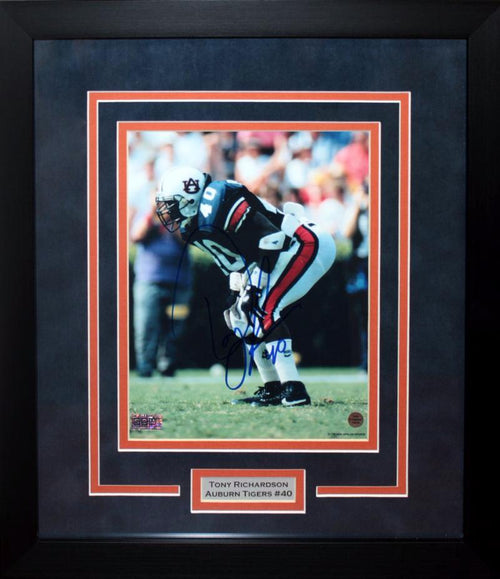 Tony Richardson Autographed Auburn Tigers 8x10 Framed Photograph