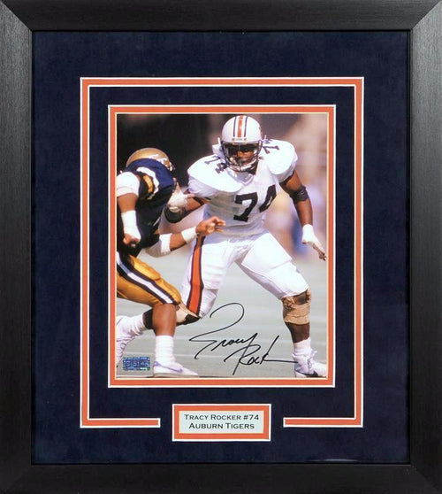 Tracy Rocker Autographed Auburn Tigers 8x10 Framed Photograph