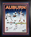 Cam Newton, Bo Jackson & Pat Sullivan Autographed Auburn Tigers 16x20 Framed Photograph