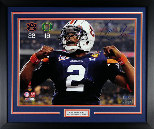 Cam Newton Autographed Auburn Tigers 16x20 Framed Photograph (BCS Superman)