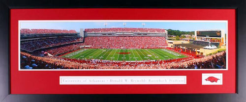 Arkansas Razorbacks Donald W. Reynolds Razorback Stadium Framed Panoramic Photograph