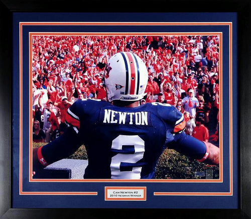 Cam Newton Autographed Auburn Tigers 16x20 Framed Photograph (Crowd)