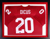 Chuck Dicus Autographed Arkansas Razorbacks #20 Framed Jersey
