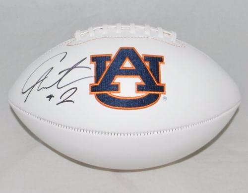 Cam Newton Autographed Auburn Tigers White Logo Football