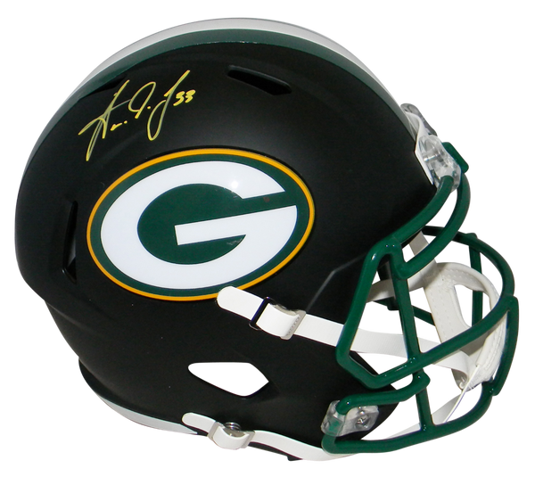 Aaron Jones Autographed Green Bay Packers Black Full-Size Replica Helmet