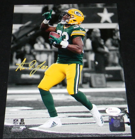 Aaron Jones Autographed Green Bay Packers 8x10 Photograph #4