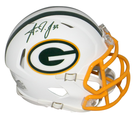 Aaron Jones Autographed Green Bay Packers Speed White Mini Helmet –  Signature Sports Marketing