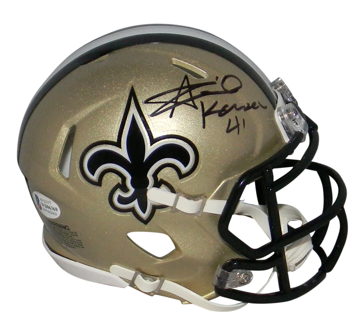 Alvin Kamara Autographed New Orleans Saints Speed Mini Helmet ...