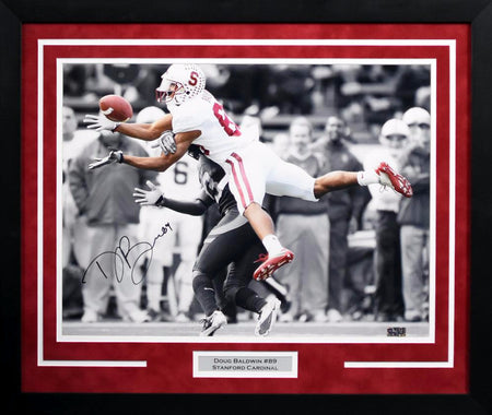 Andrew Luck Autographed Stanford Cardinal 16x20 Framed Photograph (Touchdown)