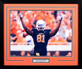 Justin Blackmon Autographed Oklahoma State Cowboys 16x20 Framed Photograph (Arms Up)