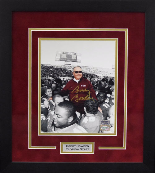 Bobby Bowden Autographed Florida State Seminoles 8x10 Framed Photograph - Spotlight