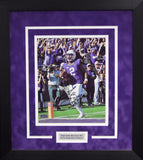 Trevone Boykin Autographed TCU Horned Frogs 8x10 Framed Photograph (Touchdown)