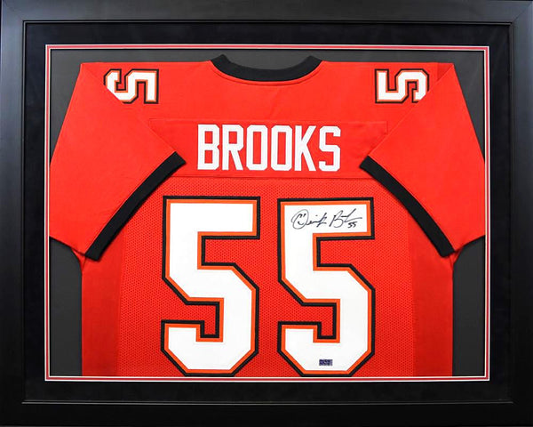 Derrick Brooks Autographed Tampa Bay Buccaneers #55 Framed Jersey