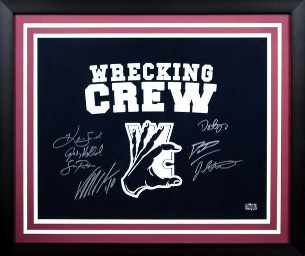 Wrecking Crew Autographed Texas A&M Aggies 16x20 Framed Photograph (Von Miller, Dat Nguyen and 5 others)