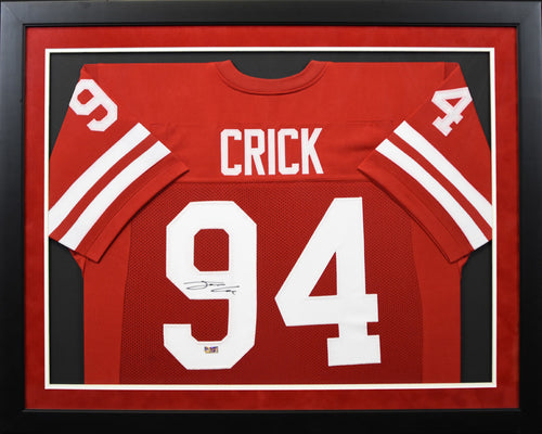 Jared Crick Autographed Nebraska Cornhuskers #94 Framed Jersey