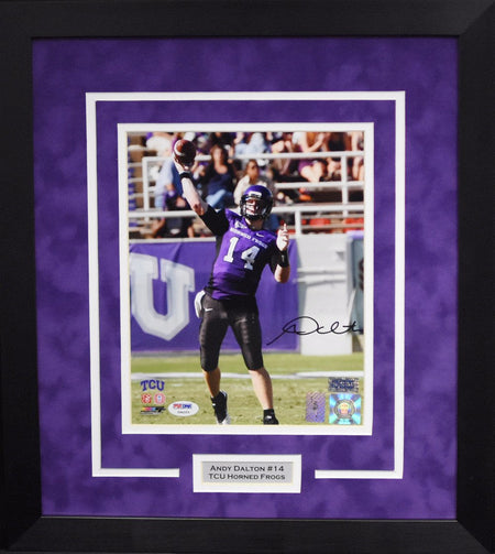 Andy Dalton Autographed TCU Horned Frogs 16x20 Framed Photograph (Rose Bowl)