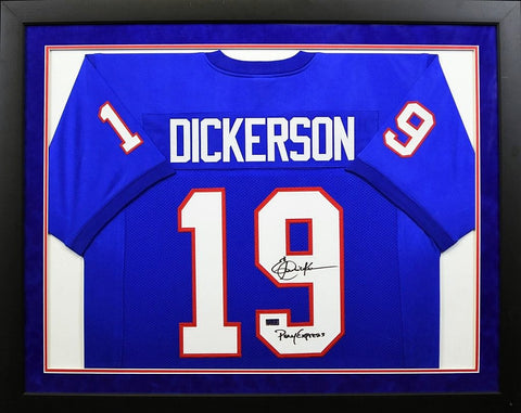 Press Pass Collectibles SMU Eric Dickerson Pony Express Authentic Signed Blue Jersey BAS Witnessed