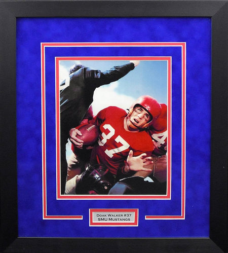 Eric Dickerson Autographed SMU Mustangs #19 Framed Jersey