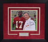 Charlie Ward & Bobby Bowden Autographed Florida State Seminoles 8x10 Framed Photograph