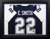 Emmitt Smith Autographed Dallas Cowboys #22 Framed Jersey - Navy