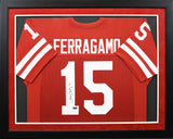 Vince Ferragamo Autographed Nebraska Cornhuskers #15 Framed Jersey