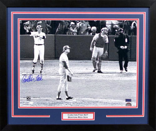 Carlton Fisk Autographed Boston Red Sox 16x20 Framed Photograph