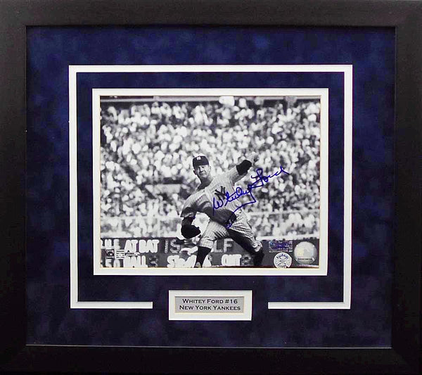 Whitey Ford Autographed New York Yankees 8x10 Framed Photograph