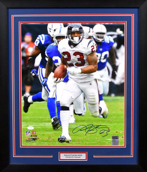 Arian Foster Autographed Houston Texans 16x20 Framed Photograph (vs Colts)