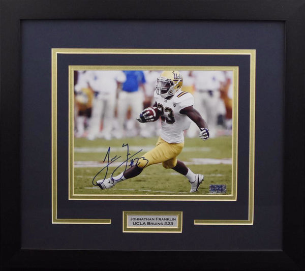 Johnathan Franklin Autographed UCLA Bruins 8x10 Framed Photograph (Solo)