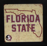 Florida State Seminoles 12x12 Framed Tin Sign - State