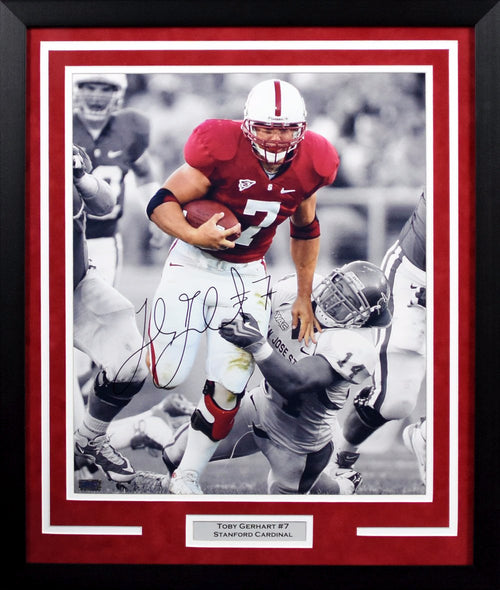 Toby Gerhart Autographed Stanford Cardinal 16x20 Framed Photograph