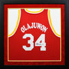 Hakeem Olajuwon Autographed Houston Rockets #34 Adidas Swingman Framed Jersey