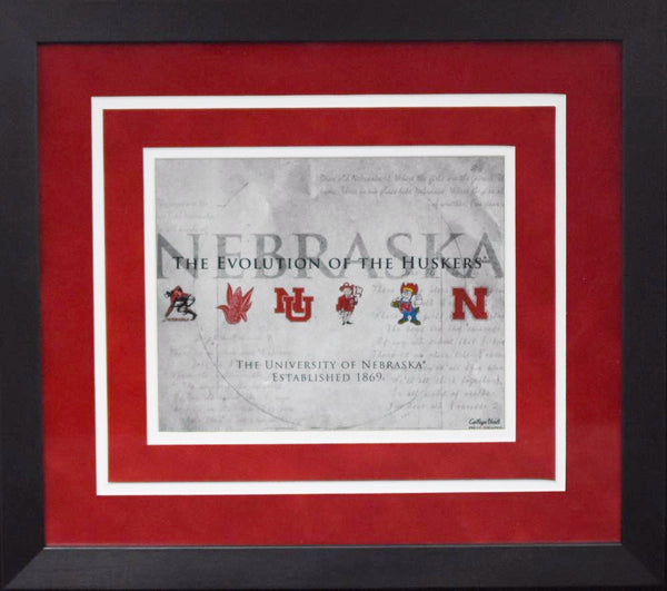 Nebraska Cornhuskers Evloution of the Huskers 8x10 Framed Photograph
