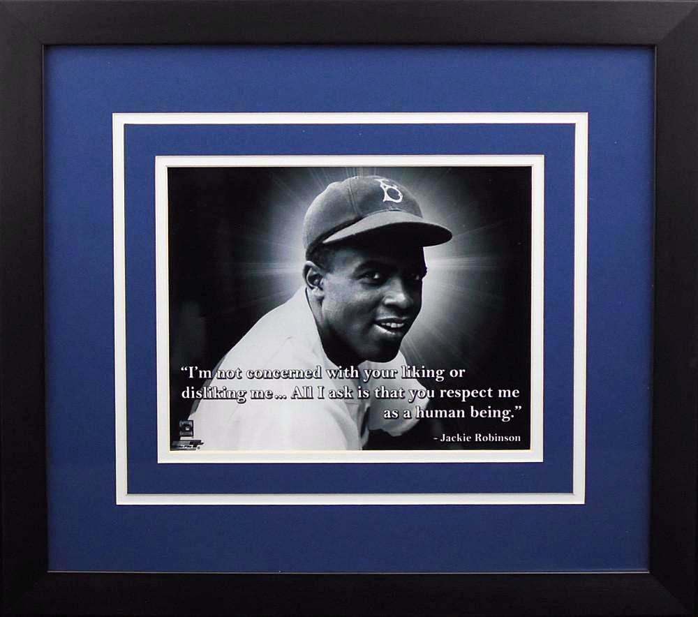 Jackie Robinson Quote Brooklyn Dodgers 8x10 Framed Photograph – Signature  Sports Marketing