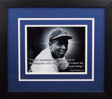 Jackie Robinson Quote Brooklyn Dodgers 8x10 Framed Photograph