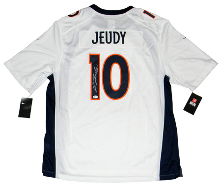 Jerry Jeudy Autographed Denver Broncos #10 Color Rush Jersey