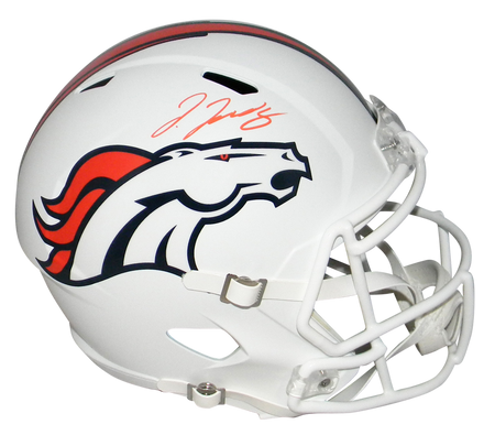 Jerry Jeudy Autographed Denver Broncos White Speed Mini Helmet