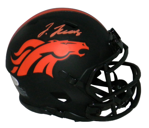 Jerry Jeudy Autographed Denver Broncos Eclipse Speed Mini Helmet