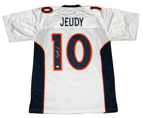 Jerry Jeudy Autographed Denver Broncos #10 White Jersey