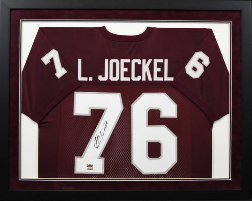 Luke Joeckel Autographed Texas A&M Aggies #76 Framed Jersey