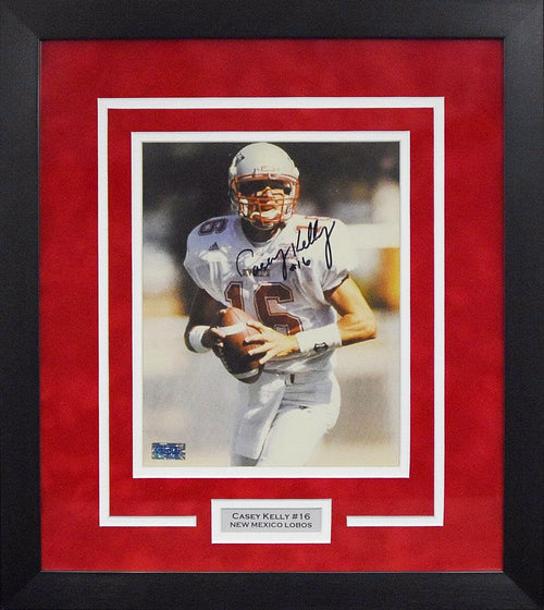 Casey Kelly Autographed New Mexico Lobos 8x10 Framed Photograph