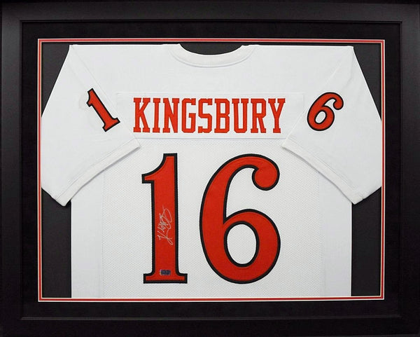 Kliff Kingsbury Autographed Texas Tech Red Raiders #16 Framed Jersey